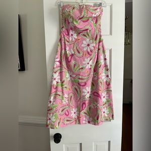Lilly Pulitzer floral and paisley strapless dress – fabulous condition! ❤️